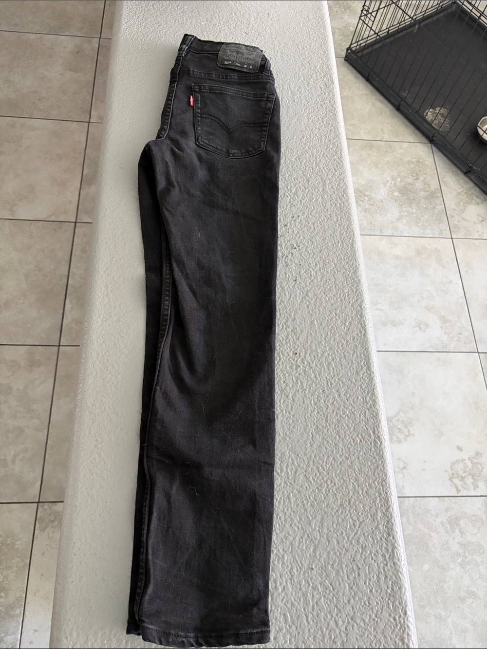 Levi's Black Straight Leg Jeans with Red Tab
